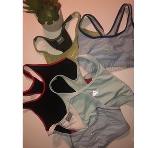 3 Nike / 1 Adidas / & 1 no brand Sports bra